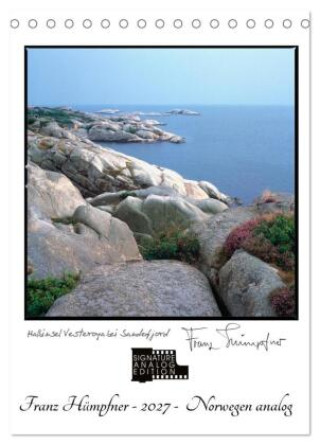 Kalendář/Diář Norwegen analog (Tischkalender 2027 DIN A5 hoch), CALVENDO Monatskalender Calvendo