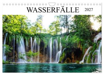 Kalendář/Diář Wasserfälle - die schönsten Wasserfälle der Welt (Wandkalender 2027 DIN A4 quer), CALVENDO Monatskalender Calvendo
