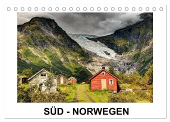 Kalendář/Diář Süd - Norwegen (Tischkalender 2027 DIN A5 quer), CALVENDO Monatskalender Calvendo