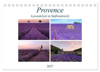 Kalendář/Diář Provence, Lavendelzeit in Südfrankreich (Tischkalender 2027 DIN A5 quer), CALVENDO Monatskalender Calvendo