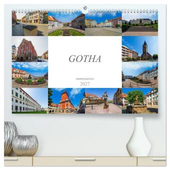 Kalendář/Diář Gotha Impressionen (hochwertiger Premium Wandkalender 2027 DIN A2 quer), Kunstdruck in Hochglanz Calvendo
