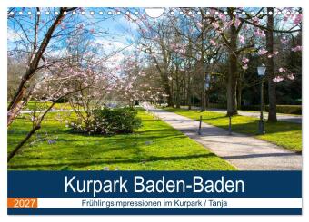Kalendář/Diář Kurpark Baden-Baden (Wandkalender 2027 DIN A4 quer), CALVENDO Monatskalender Calvendo