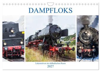 Kalendář/Diář Dampfloks im südbadischen Raum (Wandkalender 2027 DIN A4 quer), CALVENDO Monatskalender Calvendo