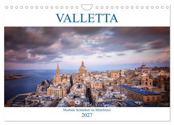 Kalendář/Diář Valletta - Morbide Schönheit im Mittelmeer (Wandkalender 2027 DIN A4 quer), CALVENDO Monatskalender Calvendo