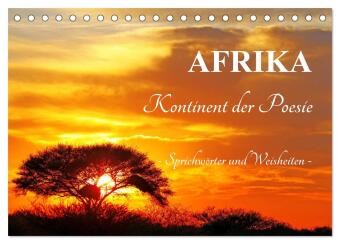 Kalendář/Diář AFRIKA - Kontinent der Poesie (Tischkalender 2027 DIN A5 quer), CALVENDO Monatskalender Calvendo