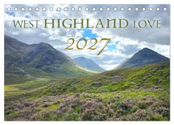 Kalendář/Diář West Highland Love Kalender (Tischkalender 2027 DIN A5 quer), CALVENDO Monatskalender Calvendo