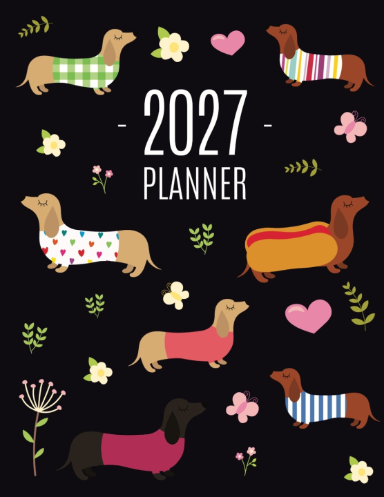 Knjiga Dachshund Planner 2027 Happy Oak Tree Press