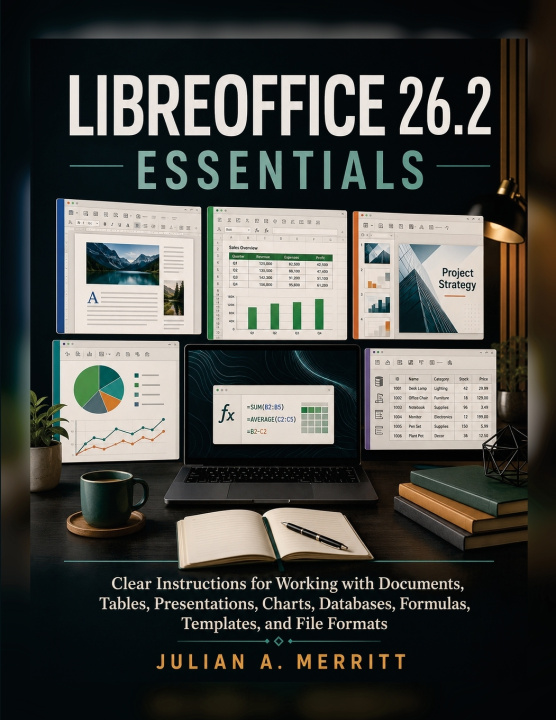 Kniha LIBREOFFICE 26.2 ESSENTIALS JULIAN A. MERRITT