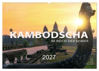 Kalendář/Diář KAMBODSCHA - Im Reich der Khmer (Wandkalender 2027 DIN A2 quer), CALVENDO Monatskalender Calvendo