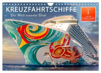 Kalendář/Diář Kreuzfahrtschiffe - die Welt erwartet Dich (Wandkalender 2027 DIN A4 quer), CALVENDO Monatskalender Calvendo