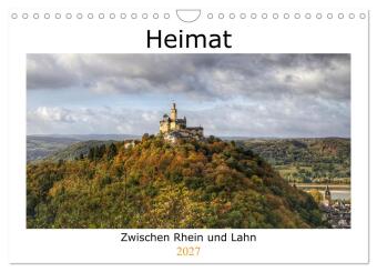 Naptár/Határidőnapló Heimat - Zwischen Rhein und Lahn (Wandkalender 2027 DIN A4 quer), CALVENDO Monatskalender Calvendo
