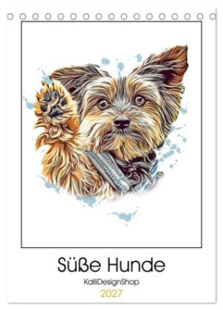 Kalender/Terminbuch Süße Hunde (Tischkalender 2027 DIN A5 hoch), CALVENDO Monatskalender Calvendo