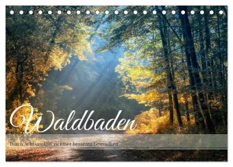 Kalender/Terminbuch Waldbaden - Durch Achtsamkeit zu einer besseren Gesundheit (Tischkalender 2027 DIN A5 quer), CALVENDO Monatskalender Calvendo