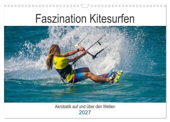 Kalender/agenda Faszination Kitesurfen (Wandkalender 2027 DIN A3 quer), CALVENDO Monatskalender Calvendo