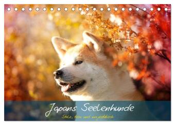 Kalender/Terminbuch Japans Seelenhunde (Tischkalender 2027 DIN A5 quer), CALVENDO Monatskalender Calvendo