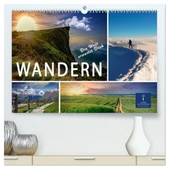 Kalender/agenda Wandern - die Welt erwartet Dich (hochwertiger Premium Wandkalender 2027 DIN A2 quer), Kunstdruck in Hochglanz Calvendo