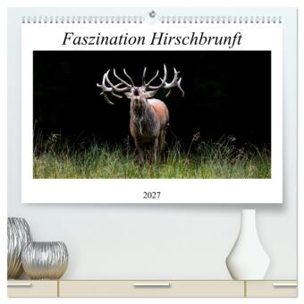 Kalender/Terminbuch Faszination Hirschbrunft (hochwertiger Premium Wandkalender 2027 DIN A2 quer), Kunstdruck in Hochglanz Calvendo