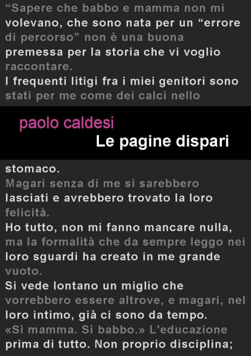 Knjiga pagine dispari Paolo Caldesi