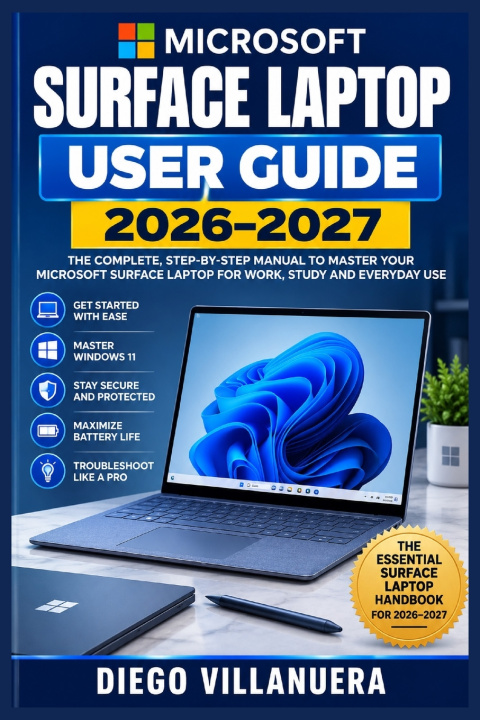 Livro MICROSOFT SURFACE LAPTOP USER GUIDE 2026-2027 DIEGO VILLANUERA