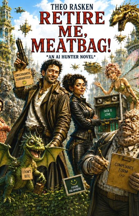 Livro RETIRE ME, MEATBAG! Theo Rasken