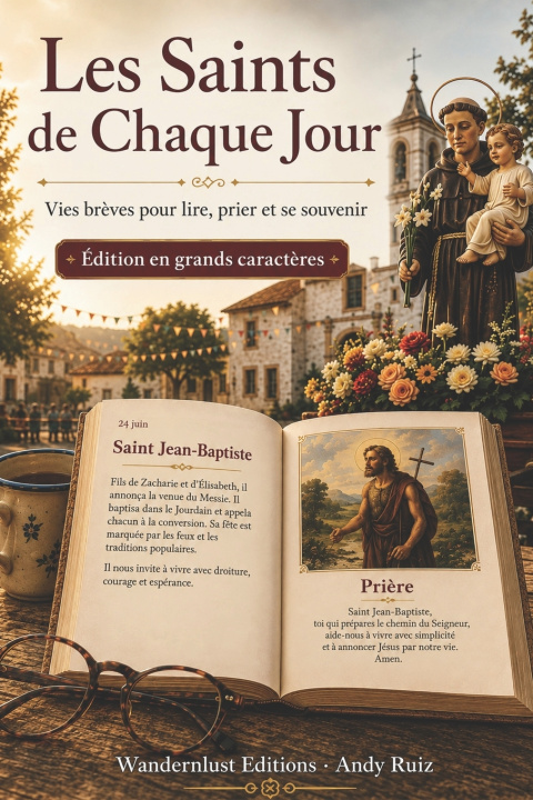 Carte Les Saints de Chaque Jour | Édition en gros caractères Andy Ruiz