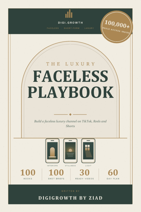 Kniha The Luxury Faceless Playbook DigiGrowth by Ziad
