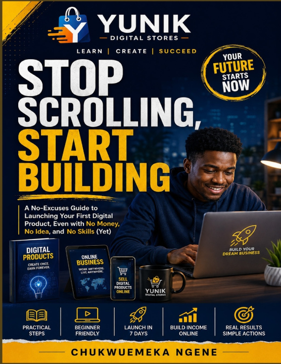 Carte STOP SCROLLING, START BUILDING Chukwuemeka Ngene