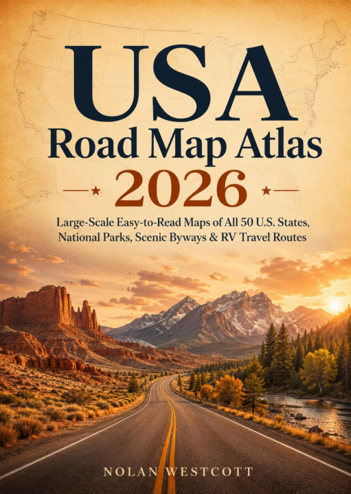 E-book USA Road Map Atlas 2026 Nolan Westcott