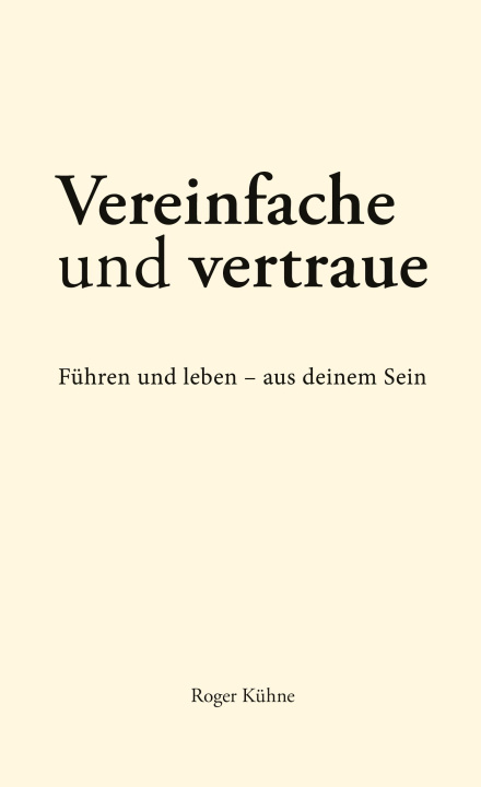 Libro Vereinfache und vertraue 