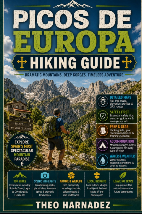Libro PICOS DE EUROPA HIKING GUIDE THEO HARNADEZ