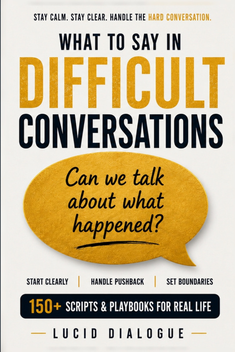 Livro What to Say in Difficult Conversations Lucid Dialogue