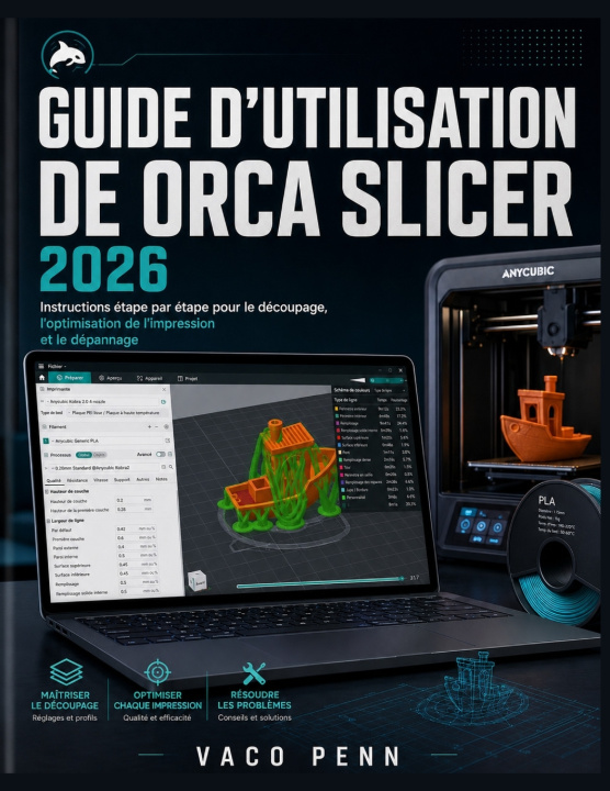 Könyv GUIDE D'UTILISATION DE ORCA SLICER 2026 VACO PENN