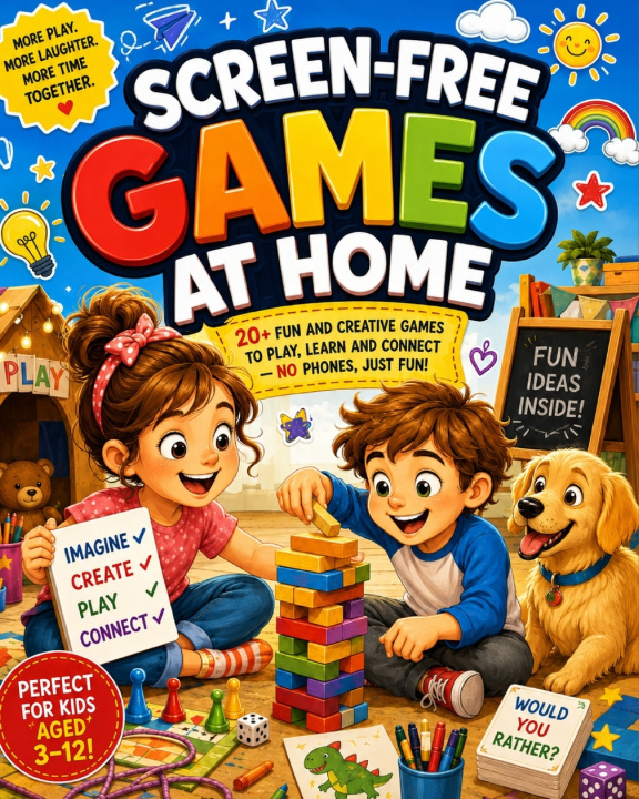 Kniha Screen-Free Games at Home Emma Brook