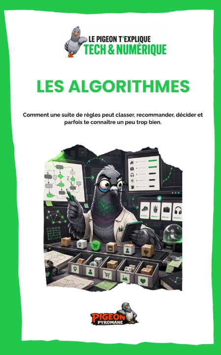 Book LES ALGORITHMES Pigeon Pyromane
