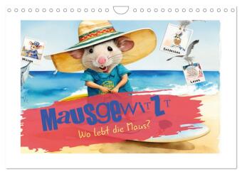 Kalendář/Diář Mausgewitzt - Wo lebt die Maus? (Wandkalender 2027 DIN A4 quer), CALVENDO Monatskalender Calvendo