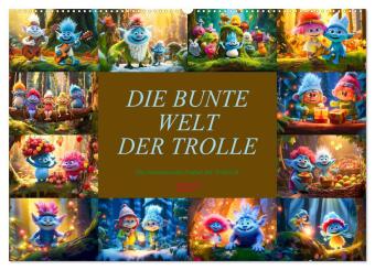 Kalender/Terminbuch Die bunte Welt der Trolle (Wandkalender 2027 DIN A2 quer), CALVENDO Monatskalender Calvendo