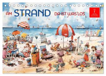 Kalender/Terminbuch Am Strand da ist was los (Tischkalender 2027 DIN A5 quer), CALVENDO Monatskalender Calvendo