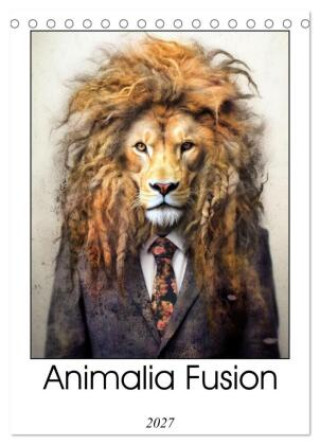 Naptár/Határidőnapló Animalia Fusion (Desk Calendar 2027 DIN A5 portrait), CALVENDO 12 Month DeskCalendar Calvendo