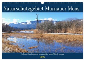 Naptár/Határidőnapló Naturschutzgebiet Murnauer Moos - Auf dem Rundweg durch das größte Moor Mitteleuropas (Wandkalender 2027 DIN A3 quer), CALVENDO Monatskalender Calvendo