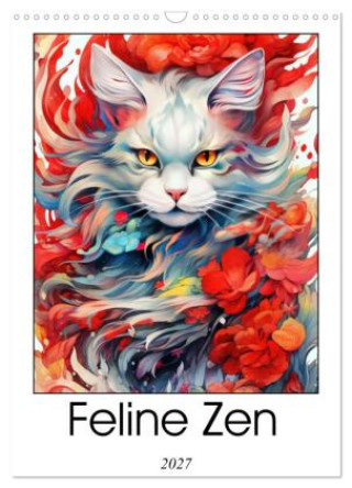 Kalendár/Diár Feline Zen (Wall Calendar 2027 DIN A3 portrait), CALVENDO 12 Month Wall Calendar Calvendo