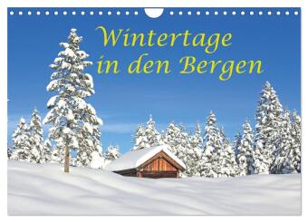 Kalender/Terminbuch Wintertage in den Bergen (Wandkalender 2027 DIN A4 quer), CALVENDO Monatskalender Calvendo