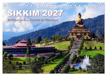 Kalendár/Diár Sikkim - Buddhistisches Kleinod im Himalaya (Tischkalender 2027 DIN A5 quer), CALVENDO Monatskalender Calvendo