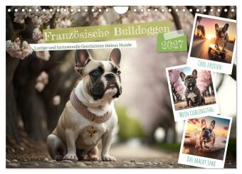 Kalendář/Diář Französische Bulldoggen (Wandkalender 2027 DIN A4 quer), CALVENDO Monatskalender Calvendo