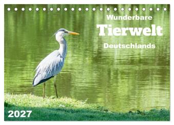 Kalender/Terminbuch Wunderbare Tierwelt Deutschlands (Tischkalender 2027 DIN A5 quer), CALVENDO Monatskalender Calvendo