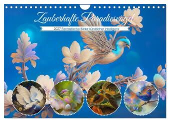 Kalender/Terminbuch Zauberhafte Paradiesvögel (Wandkalender 2027 DIN A4 quer), CALVENDO Monatskalender Calvendo