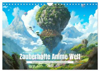 Kalendář/Diář Zauberhafte Anime Welt (Wandkalender 2027 DIN A4 quer), CALVENDO Monatskalender Calvendo