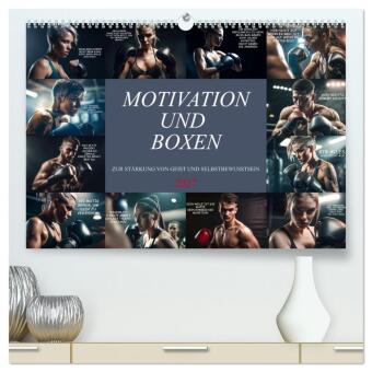 Kalender/Terminbuch Motivation und Boxen (hochwertiger Premium Wandkalender 2027 DIN A2 quer), Kunstdruck in Hochglanz Calvendo