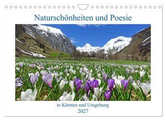 Naptár/Határidőnapló Naturschönheiten und Poesie in Kärnten und Umgebung (Wandkalender 2027 DIN A4 quer), CALVENDO Monatskalender Calvendo