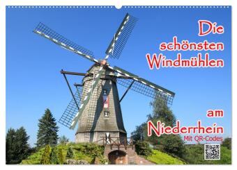 Kalender/Terminbuch Die schönsten Windmühlen am Niederrhein (Wandkalender 2027 DIN A2 quer), CALVENDO Monatskalender Calvendo