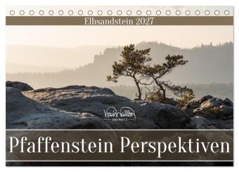 Kalender/Terminbuch Pfaffenstein Perspektiven - Elbsandstein (Tischkalender 2027 DIN A5 quer), CALVENDO Monatskalender Calvendo